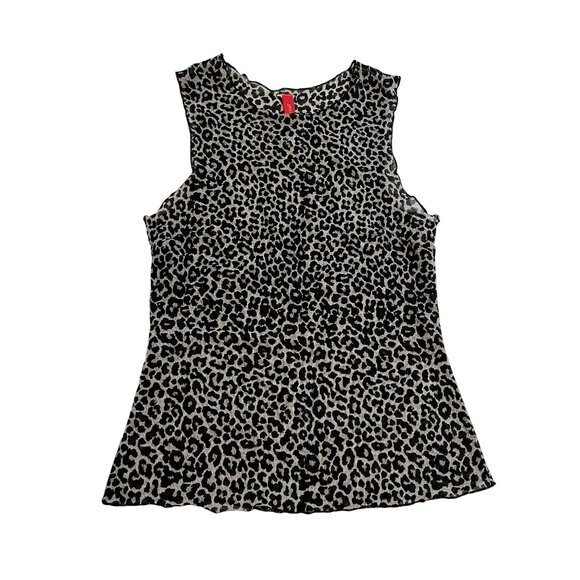 Josie Natori Animal Print Tank Top in Grey Black - Picture 1 of 6